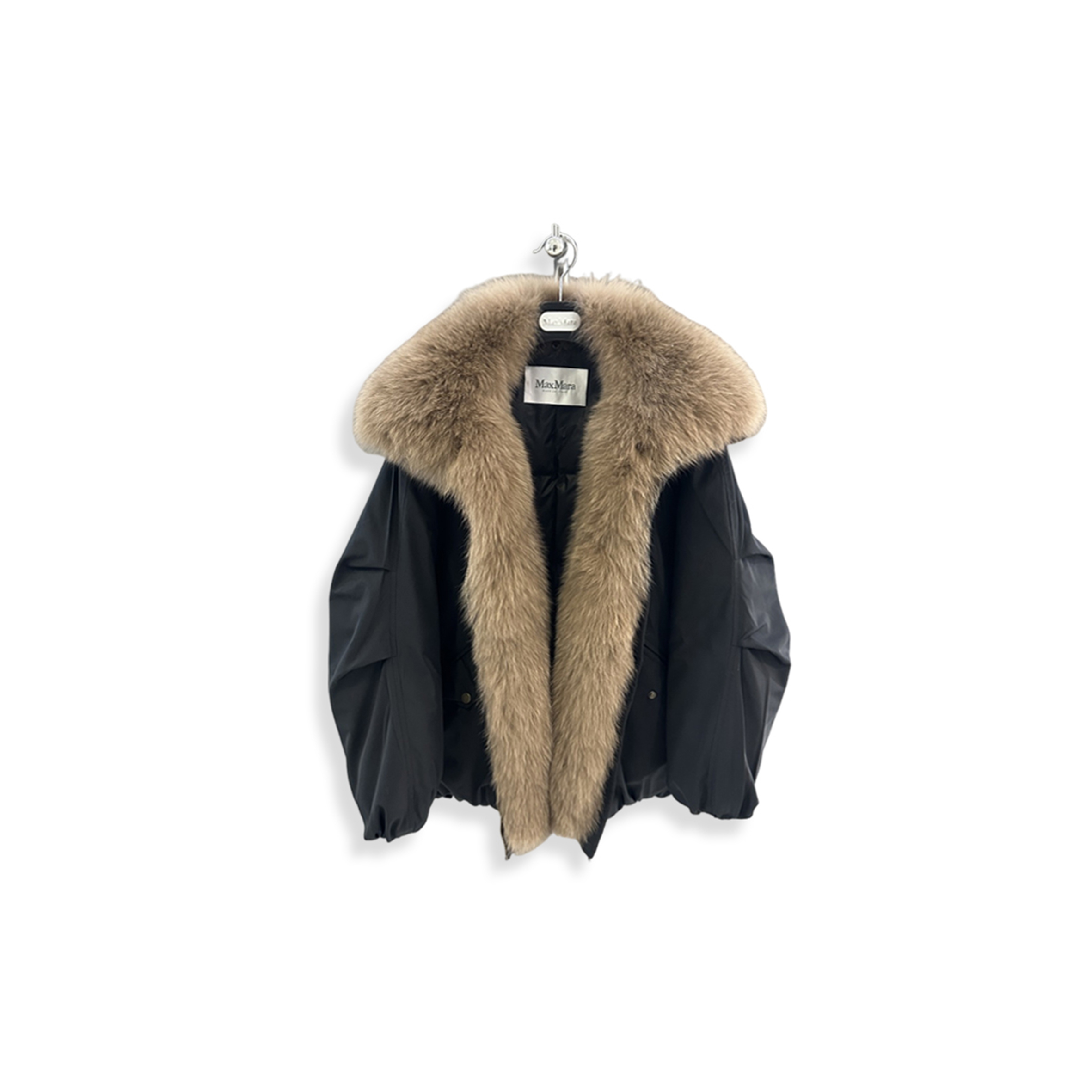MAX MARA FOX FUR COLLAR GOOSE DOWN JACKET 